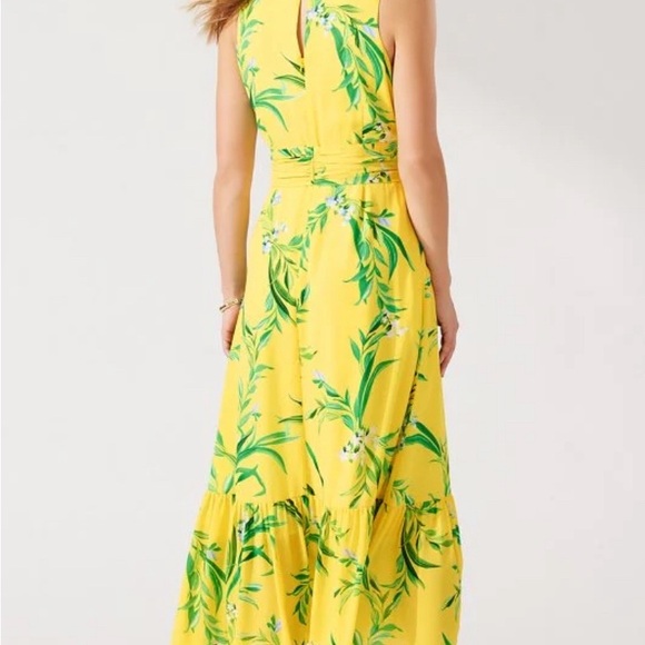 Tommy Bahama Yellow Floral Glow Tie Maxi Dress - Picture 3 of 3